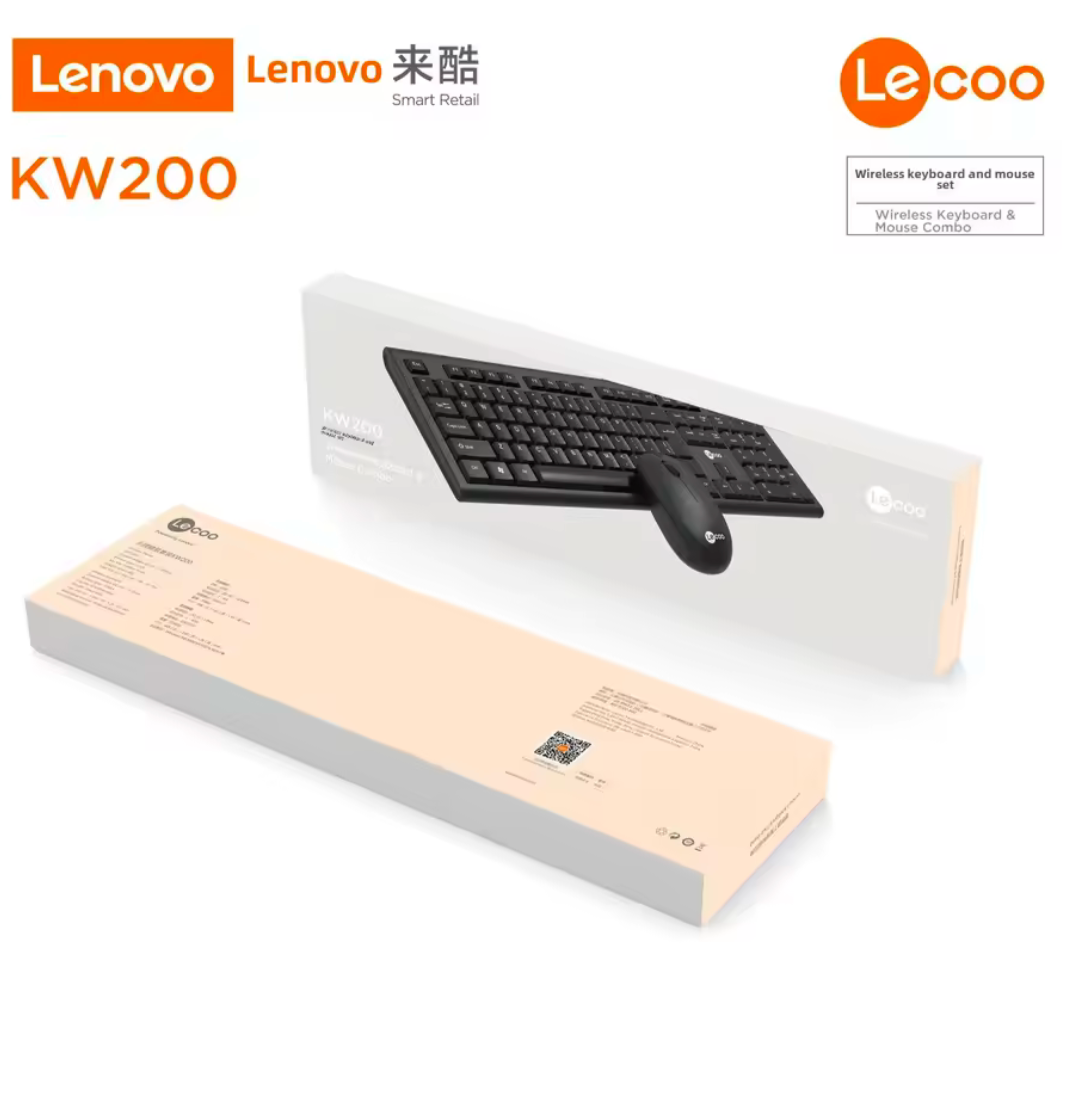 Lenovo Lecoo KW200 Wireless Keyboard & Mouse Combo Lenovo Lecoo KW200 Wireless Keyboard & Mouse Combo